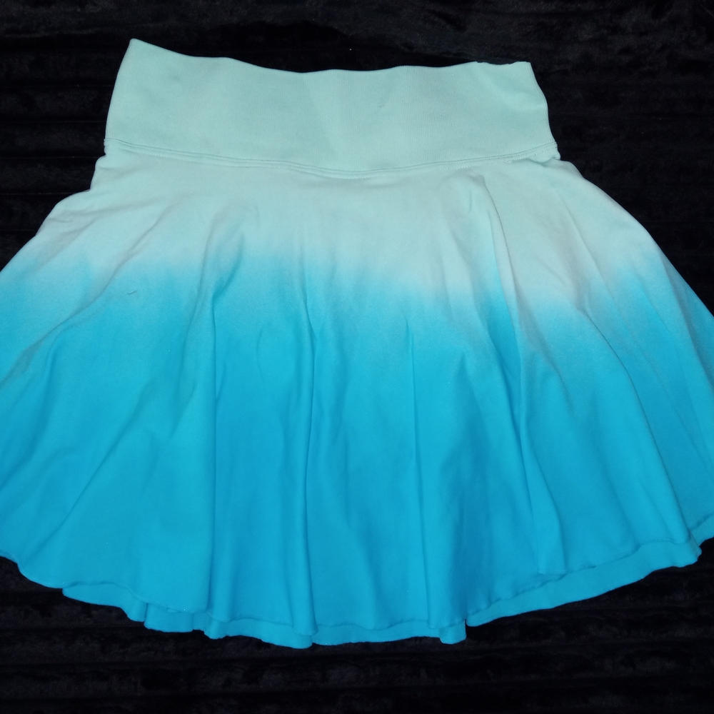 SHEIN Gradient Blue Skater Skirt
